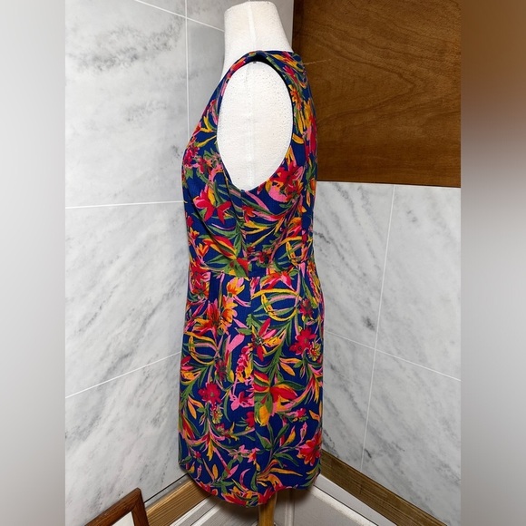 Never worn J. Crew Multi-Color Floral Canvas Dress size 8 - Picture 4 of 16